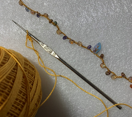 Mar 12 - Trying something new, 
bead crochet.